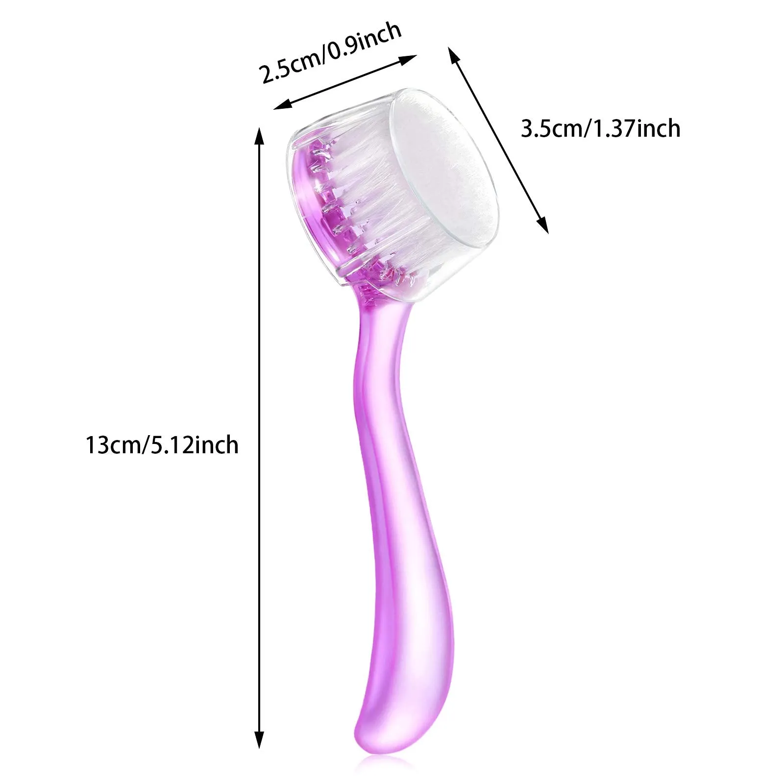 6 Pieces Facial Cleansing Brush Soft Bristle Facial Brush Scrub Exfoliating Facial Brush with Acrylic Handle, Face Wash Scrub Exfoliator Brush for Face Care Makeup Skincare Removal