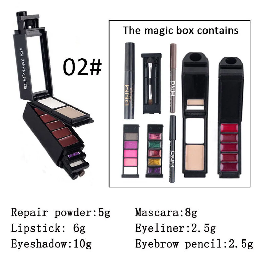 8-in-1 Eye Makeup Lipstick Shadow Mascara Kit