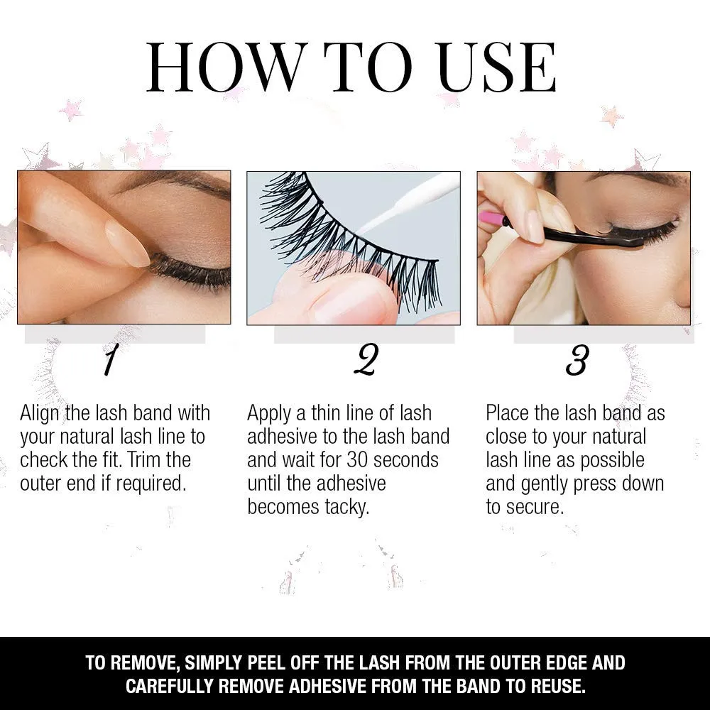 Ardell False Eyelashes 3D Faux Mink Lashes, 861 - Lightweight Reusable Strip Lashes with Invisiband, Ultra-Fluffy Volume for a Bold and Dramatic Look, 4 Pairs