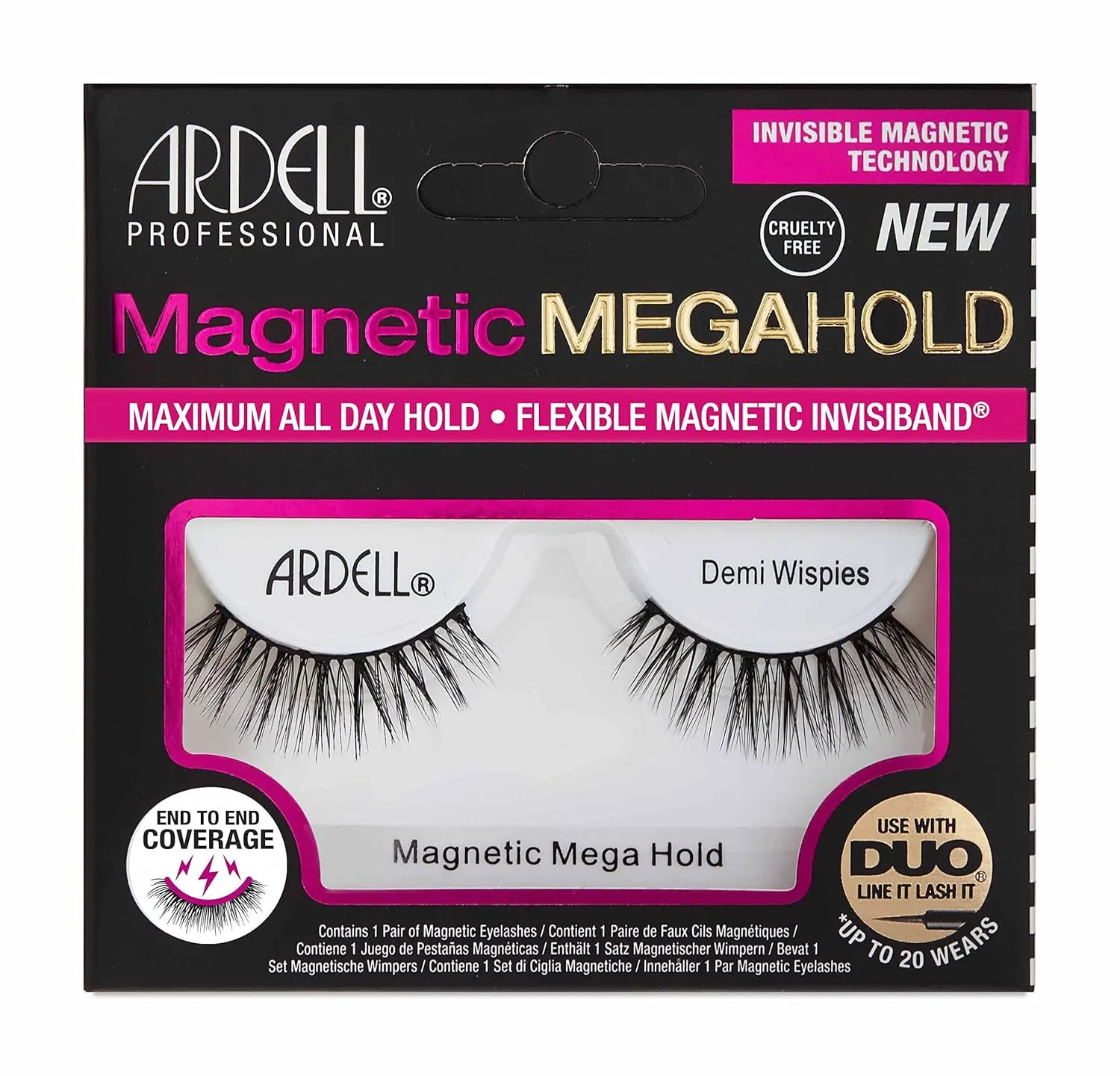 Ardell Magnetic Mega Hold Lashes Flexible False Eyelashes Reusable Demi Wispies
