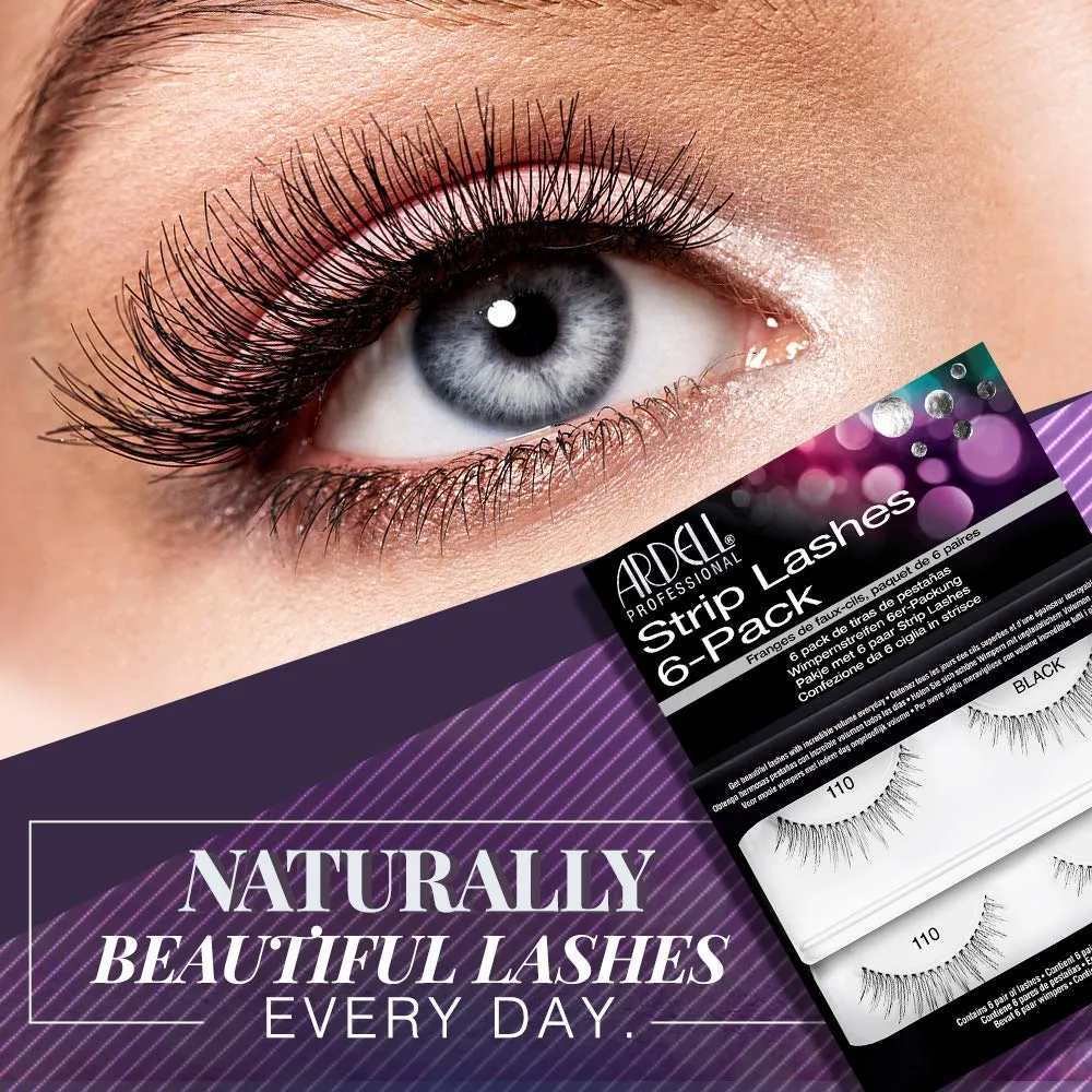 Ardell Natural 110 Black Strip False Eyelashes (6 pairs per pack)