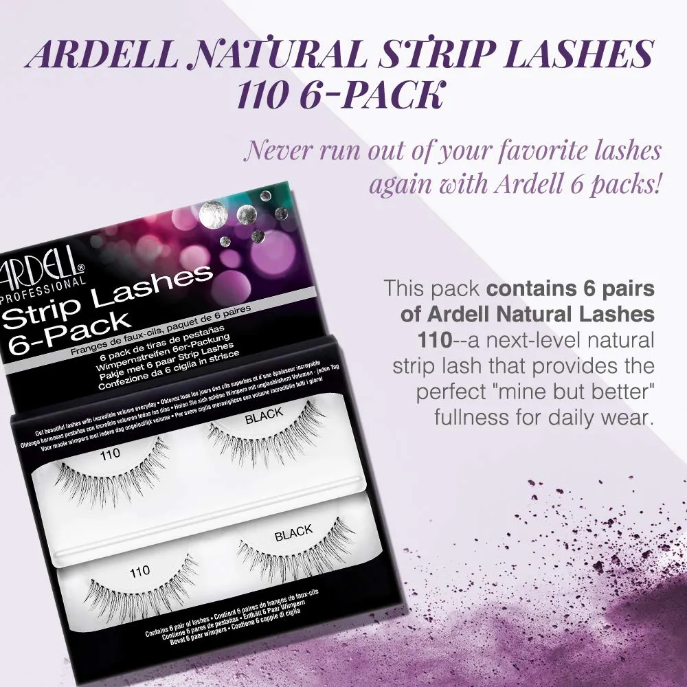 Ardell Natural 110 Black Strip False Eyelashes (6 pairs per pack)