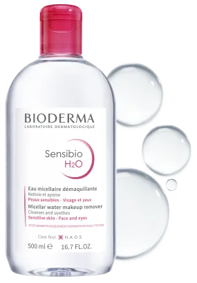 Bioderma Sensibio H2O | Micellar Cleansing Water & Makeup Remover for Sensitive Skin