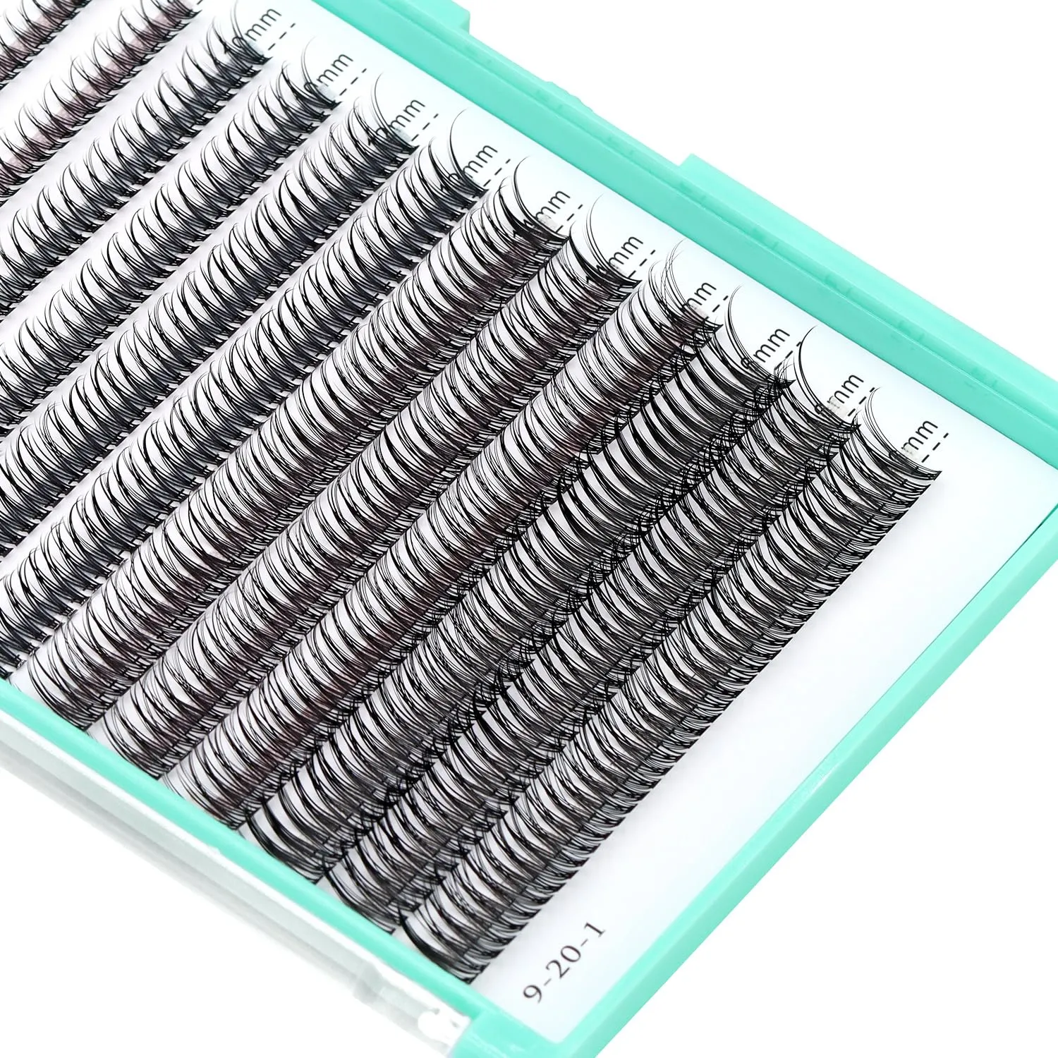 BODERMINCER 8-16mm to Choose Fish Tail Design 120pcs Thickness 0.1mm C Curl 12 Root Women Lady Individual Black False Eyelash Cluster Eye Lashes Extension Tools (8-10-12-14-16mm MIX)