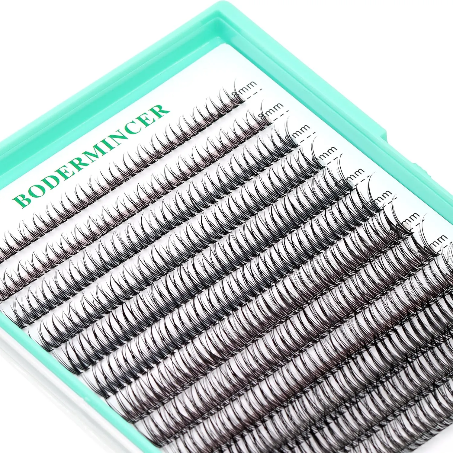 BODERMINCER 8-16mm to Choose Fish Tail Design 120pcs Thickness 0.1mm C Curl 12 Root Women Lady Individual Black False Eyelash Cluster Eye Lashes Extension Tools (8-10-12-14-16mm MIX)