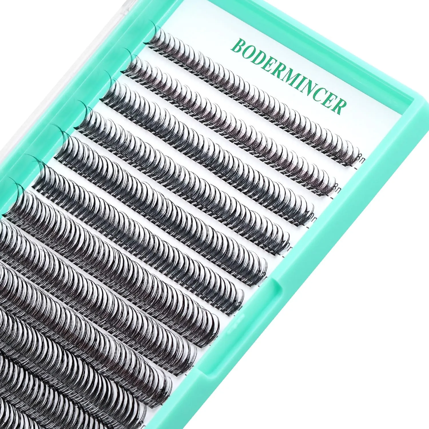 BODERMINCER 8-16mm to Choose Fish Tail Design 120pcs Thickness 0.1mm C Curl 12 Root Women Lady Individual Black False Eyelash Cluster Eye Lashes Extension Tools (8-10-12-14-16mm MIX)