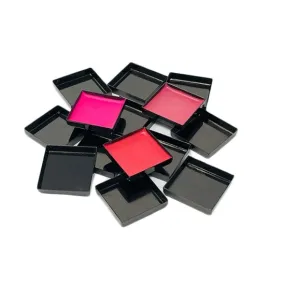 Empty Metal Pans - Square Glossy Black