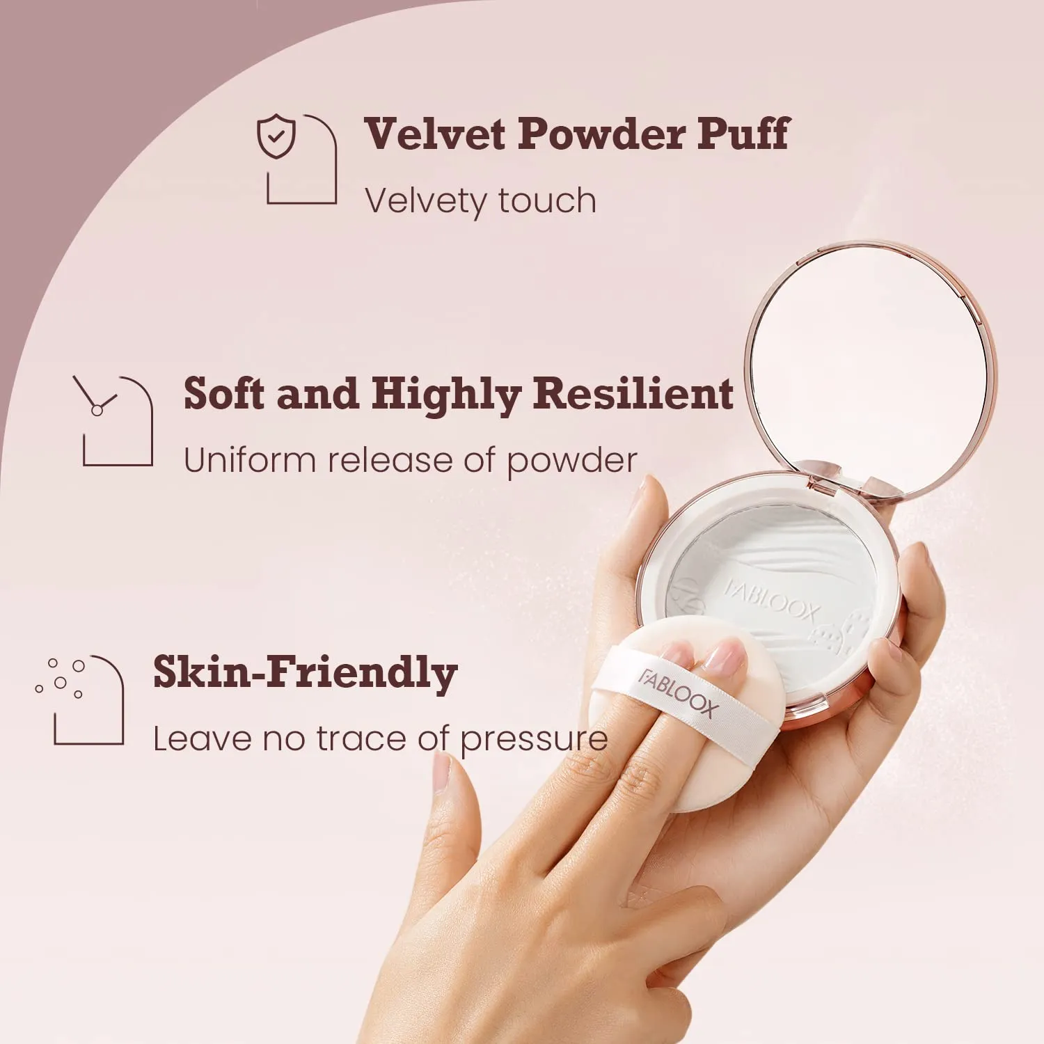 FABLOOX Soft Focus Pressed Powder, Talc-Free Translucent Setting Powder & Finishing Powder, Oil Control Blurs Fine Lines and Pores, Brightens Skin, Waterproof, Long-Lasting Matte Finish, Natural
