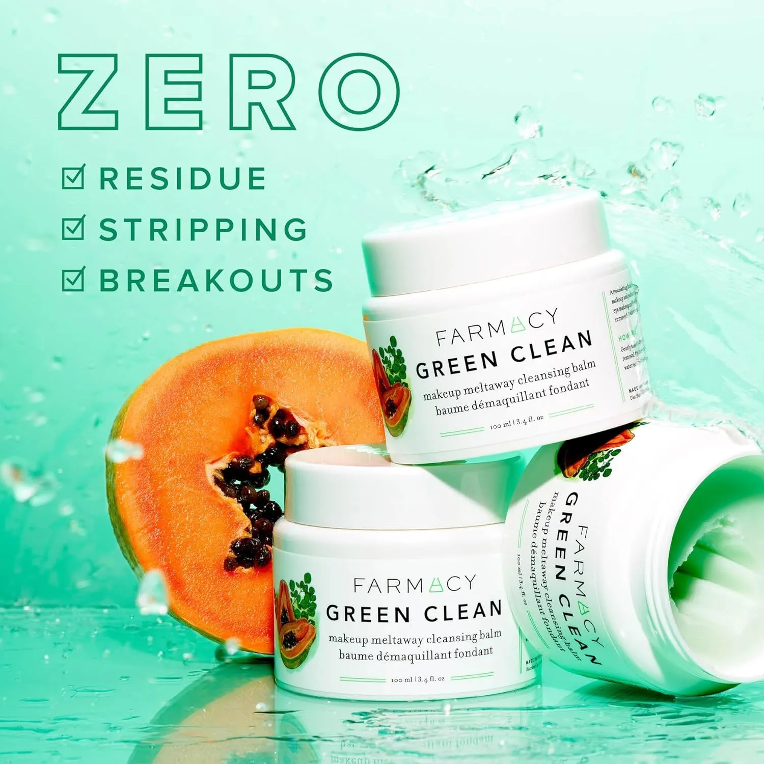 Farmacy's Green Clean Makeup Remover Balm: A Natural Cleansing Delight, Perfect for Effortlessly Removing Makeup & SPF