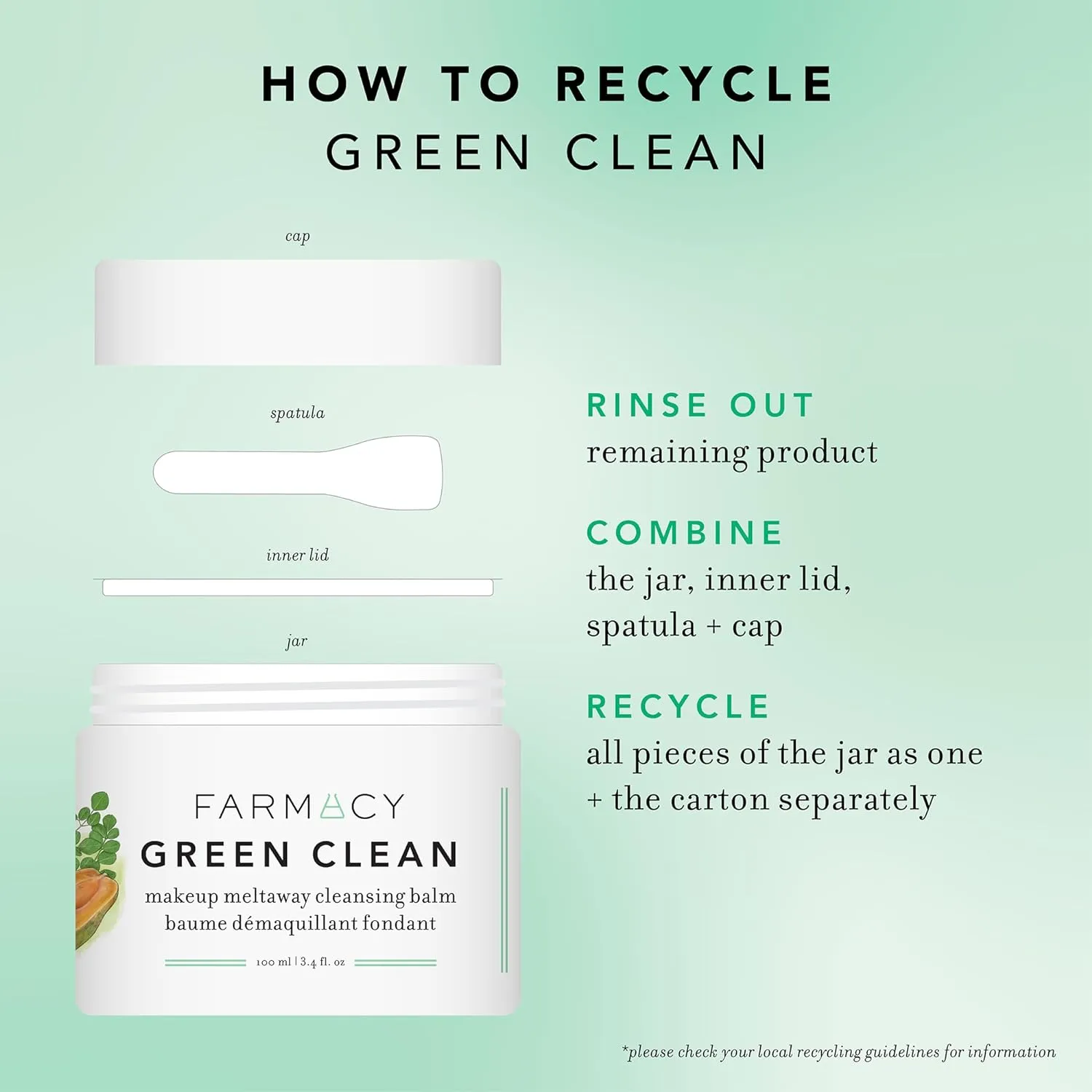 Farmacy's Green Clean Makeup Remover Balm: A Natural Cleansing Delight, Perfect for Effortlessly Removing Makeup & SPF