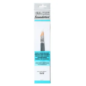 Foundation Watercolour Brush - Short Handle - 3 Pack  (1)