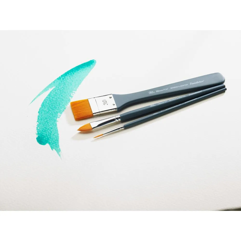 Foundation Watercolour Brush - Short Handle - 3 Pack  (1)
