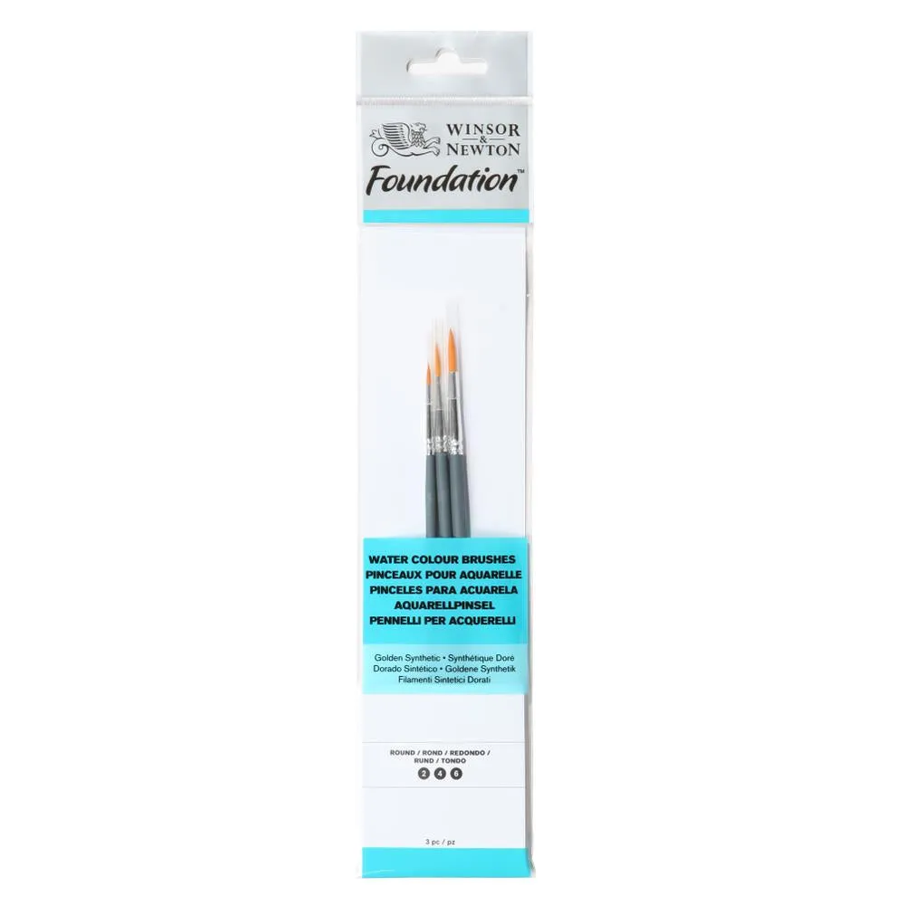 Foundation Watercolour Brush - Short Handle - 3 Pack  (1)