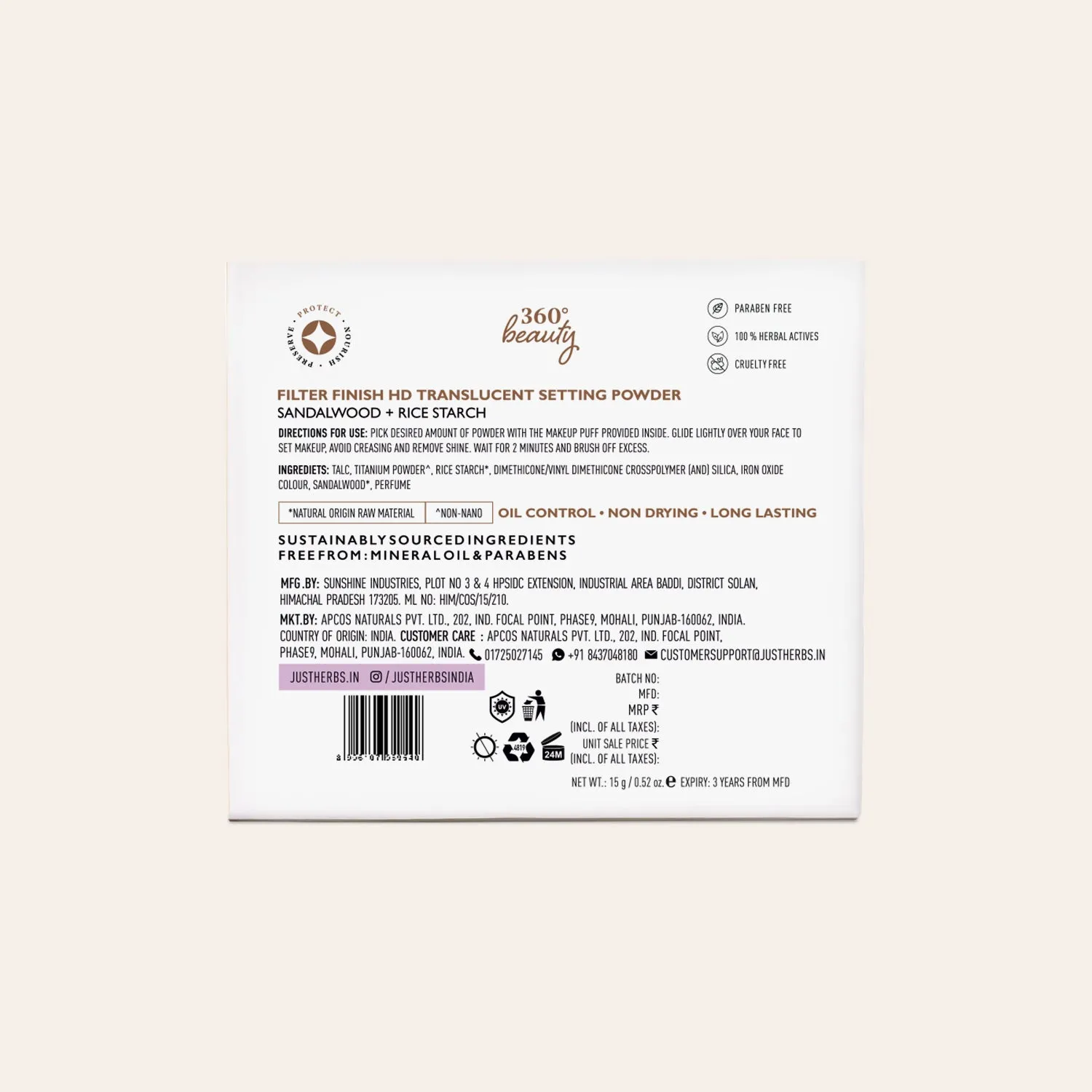 HD Makeup Setting Powders : 15g