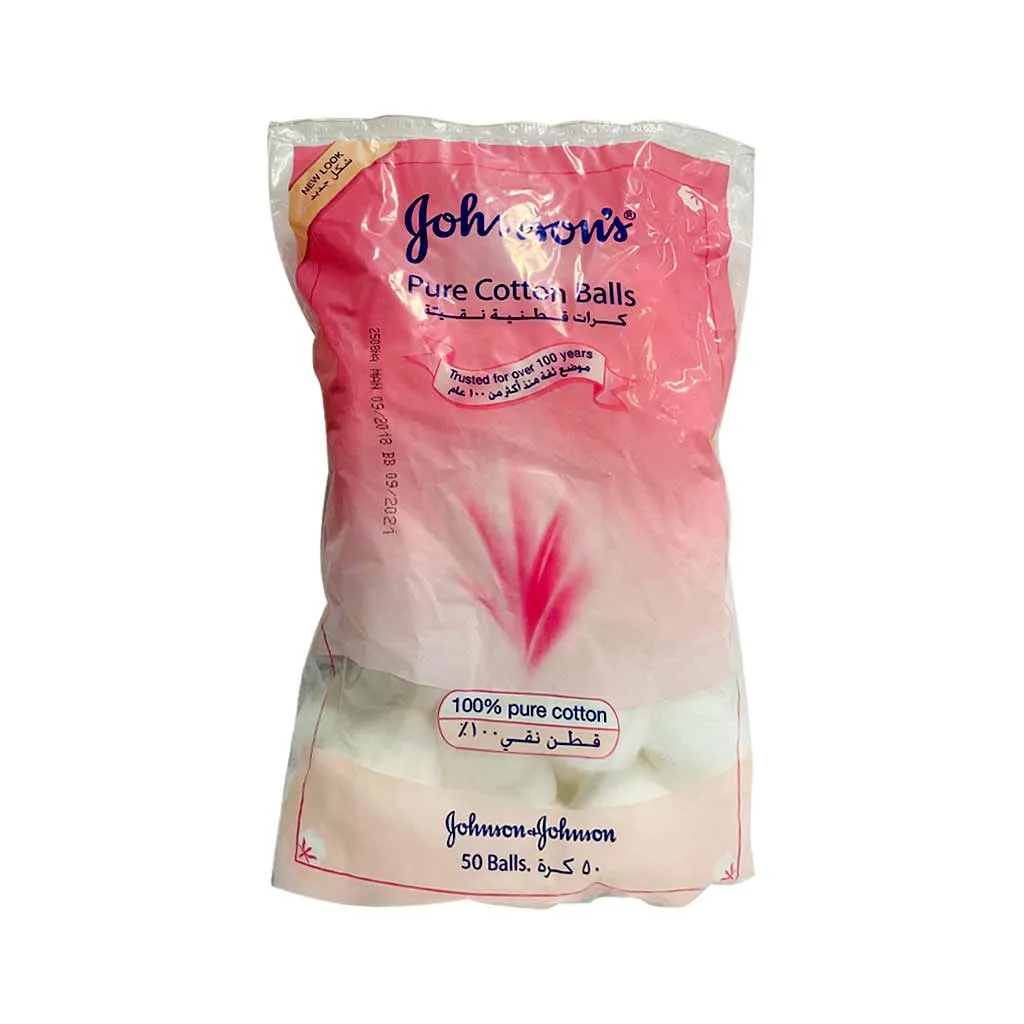 Johnson's Pure Cotton Balls 50 Pieces