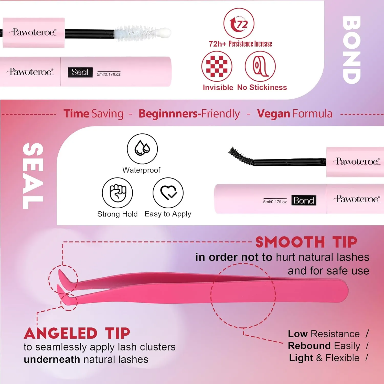 Lash Extension Kit: Individual Lash Clusters (9-16mm, 30D & 40D)
