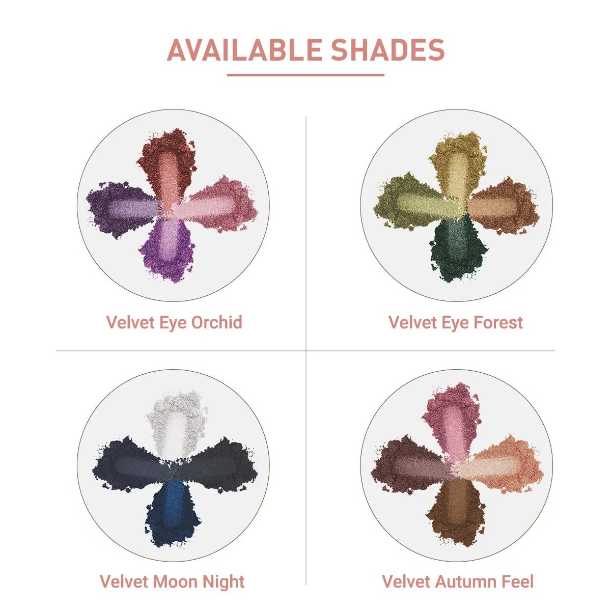 Lotus Makeup Ecostay Velvet Eye Shadow Palette, Eye Color Powder Makeup, Autumn Feel (Multicolor), 5 g Velvet & Shimmery Finish
