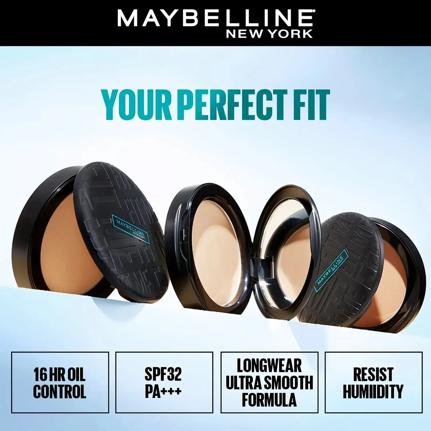 Maybelline New York Fit Me Matte   Poreless Compact Powder, 220 Natural Beige, 6g