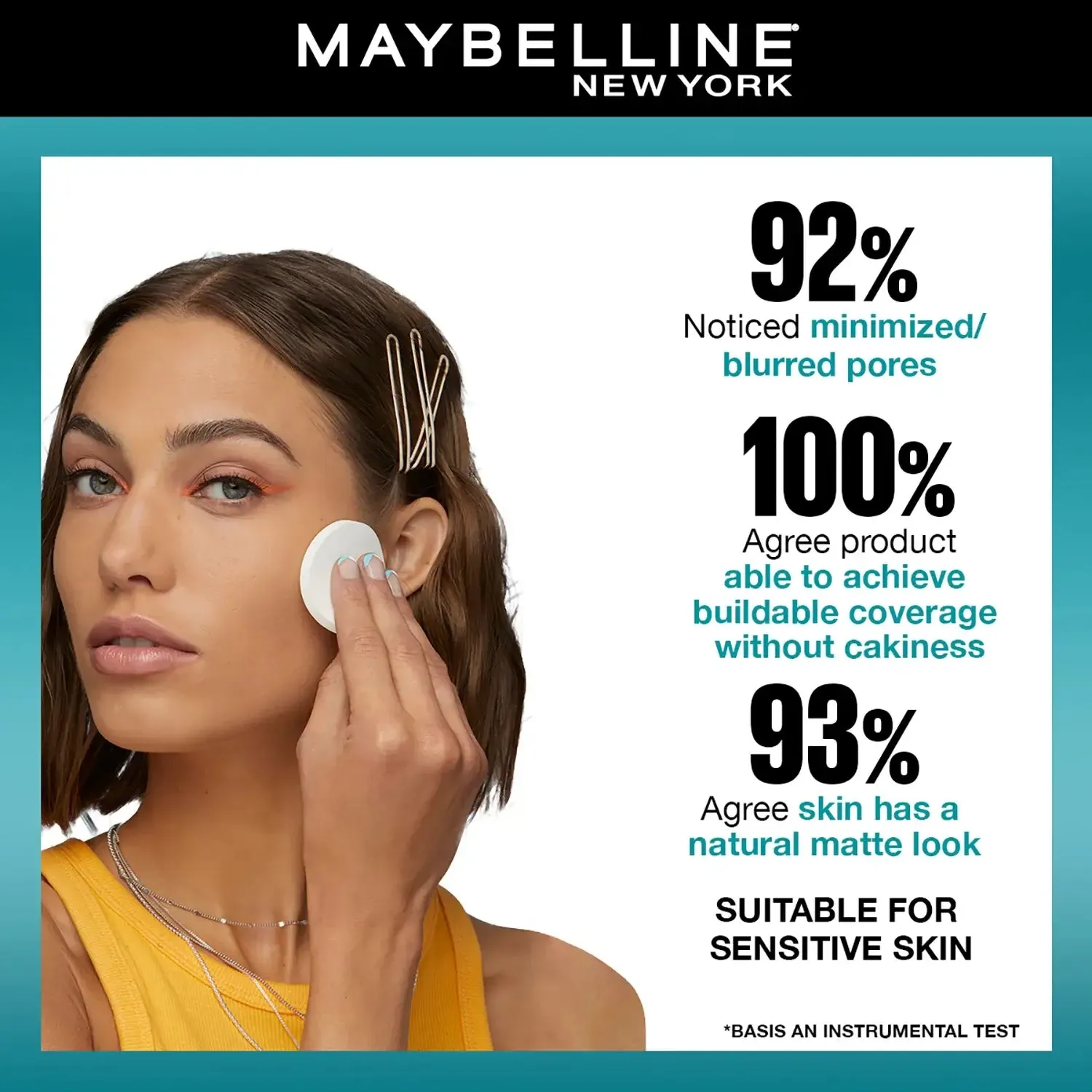 Maybelline New York Fit Me Matte   Poreless Compact Powder, 220 Natural Beige, 6g