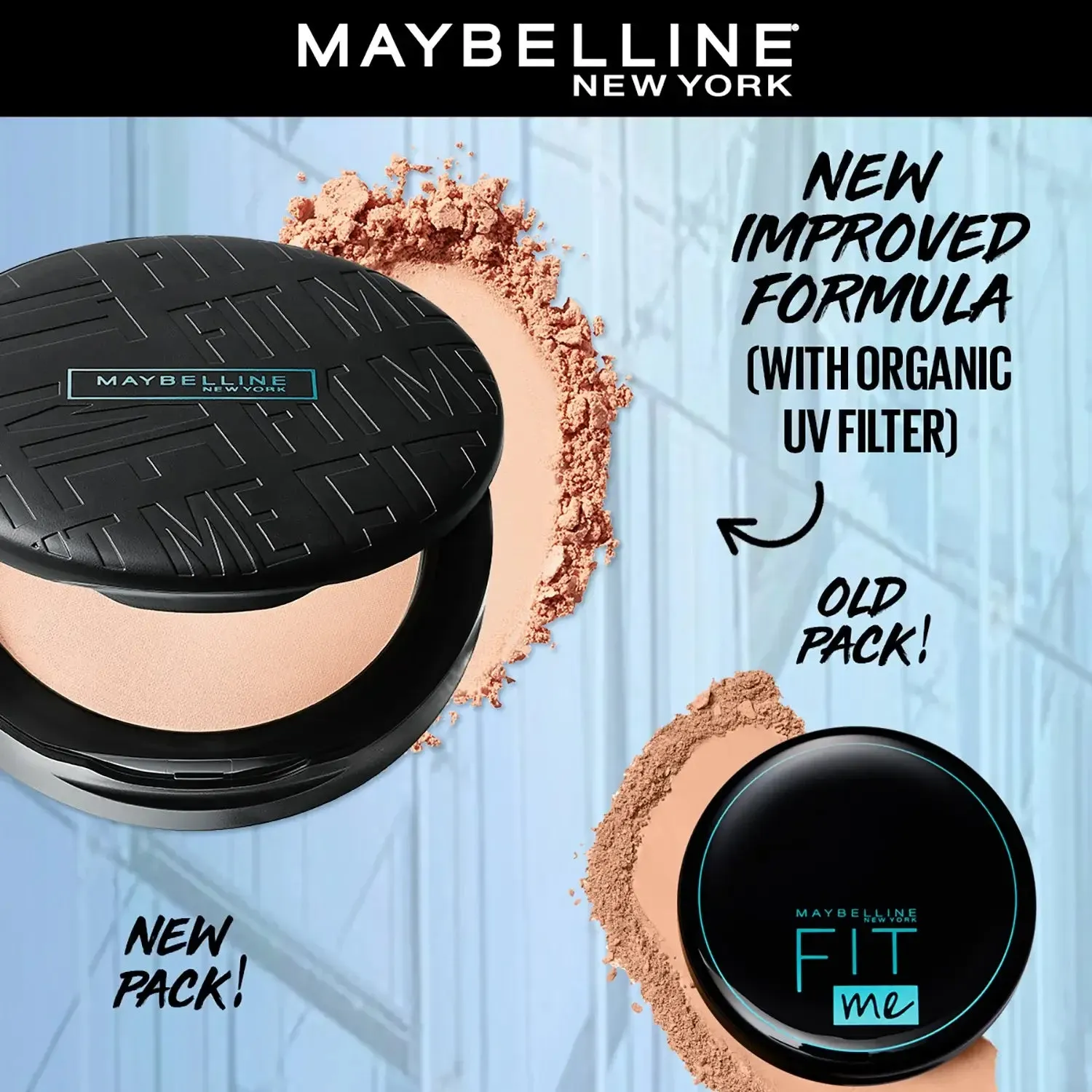 Maybelline New York Fit Me Matte   Poreless Compact Powder, 220 Natural Beige, 6g