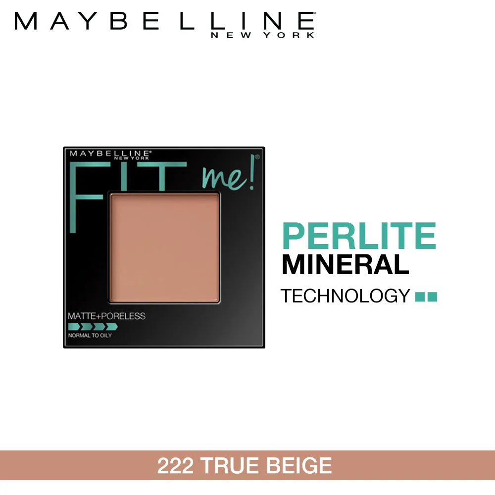 Maybelline New York Fit Me Matte   Poreless Powder, 222 True Beige