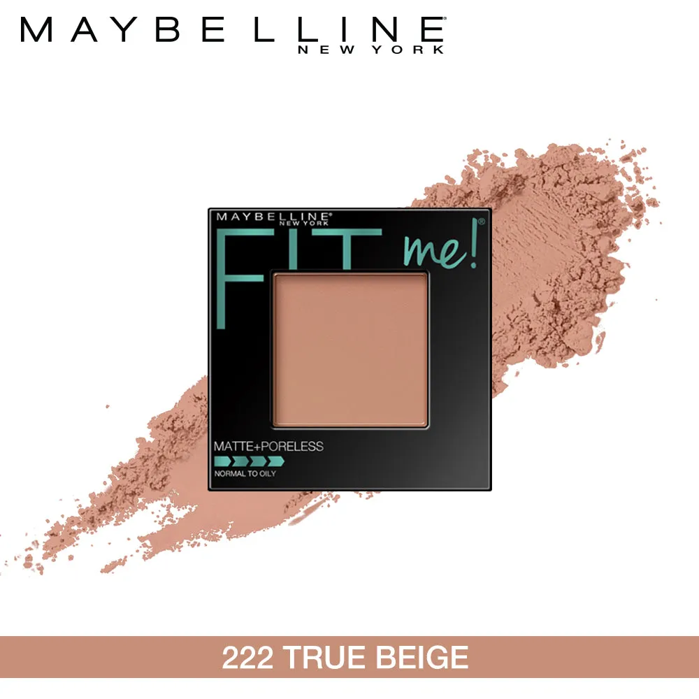 Maybelline New York Fit Me Matte   Poreless Powder, 222 True Beige