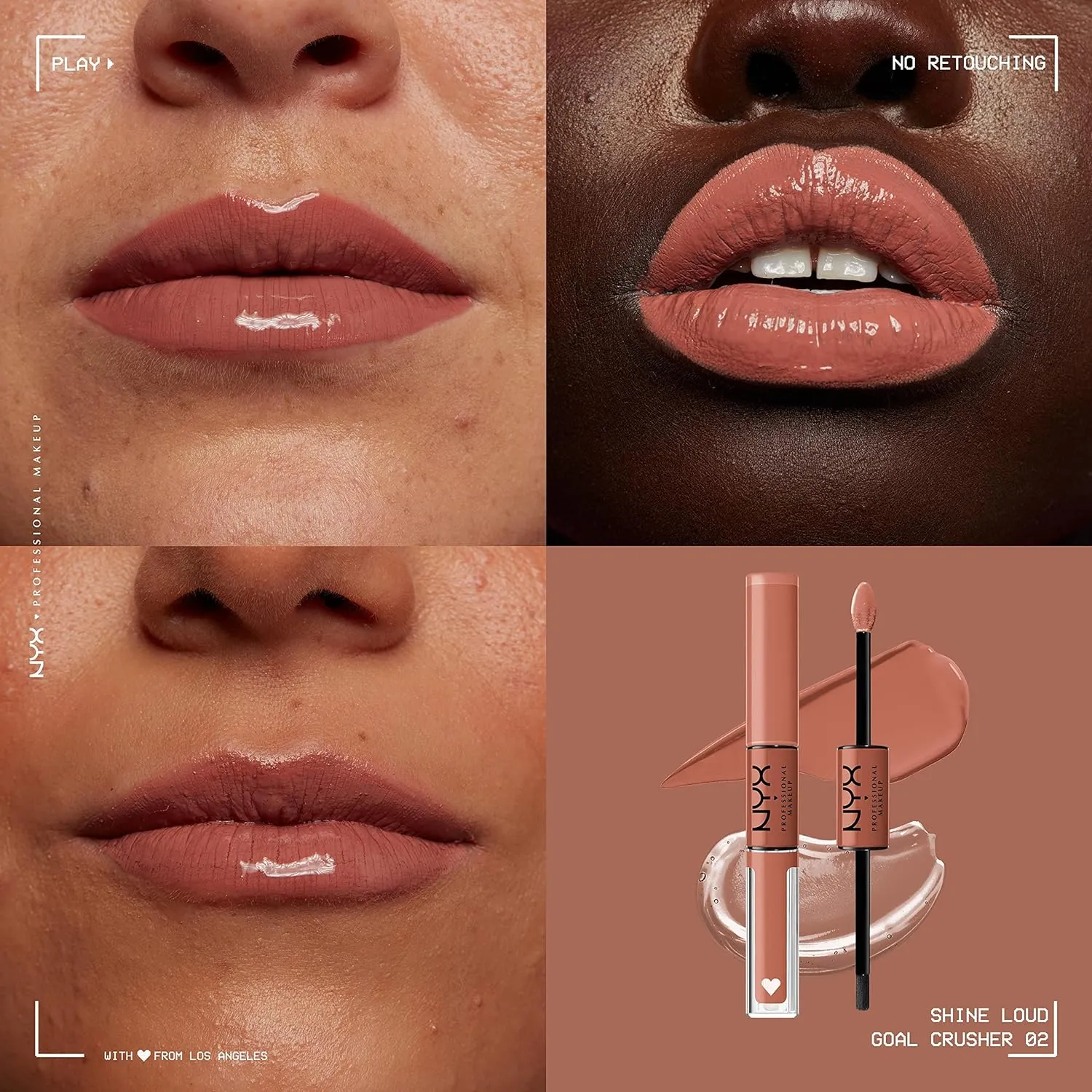 NYX PROFESSIONAL MAKEUP Shine Loud, Long-Lasting Liquid Lipstick with Clear Lip Gloss