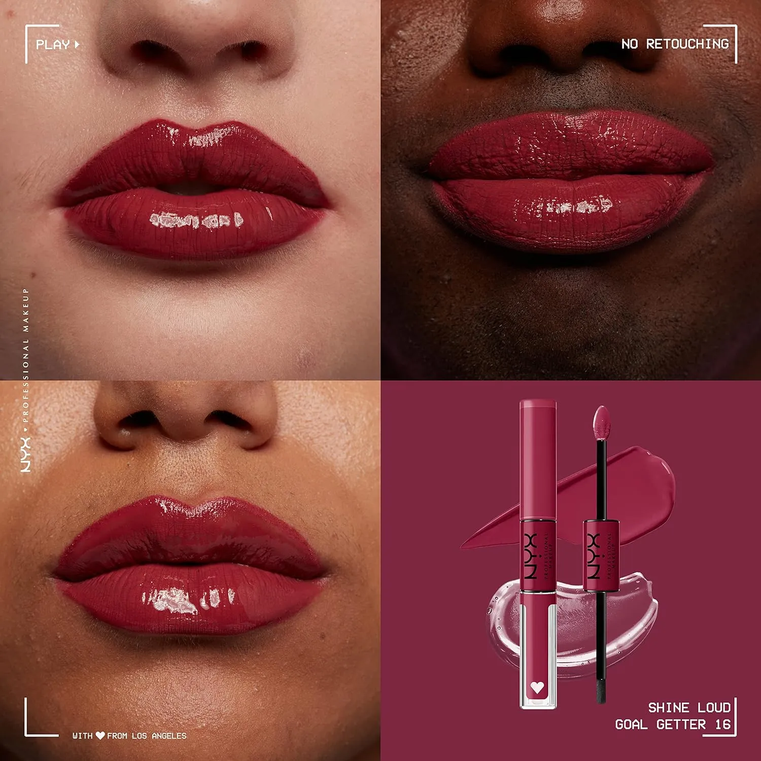 NYX PROFESSIONAL MAKEUP Shine Loud, Long-Lasting Liquid Lipstick with Clear Lip Gloss