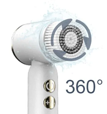 Rotating Waterproof Facial Cleansing Spin Roller Sonic Massager Cleaner Brush Silicone Electric Face Brush Cleanser