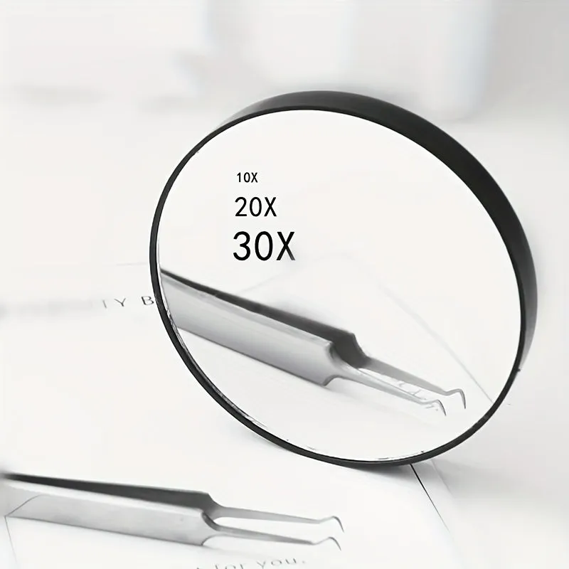 Round Magnifying Mirror with Suction Cups for Precision Grooming