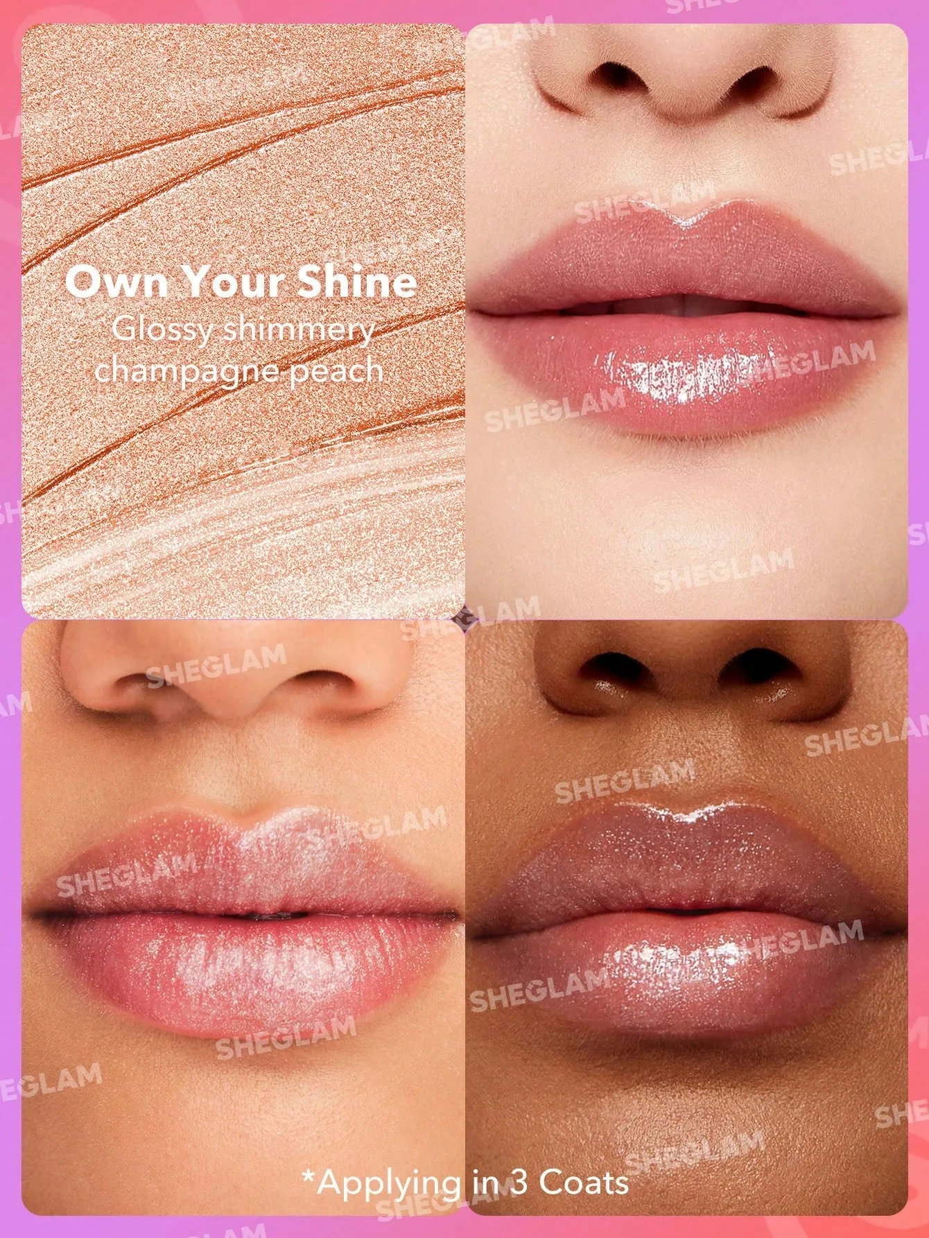 SHEGLAM Mirror Kiss High-Shine Lipstick-Own Your Shine