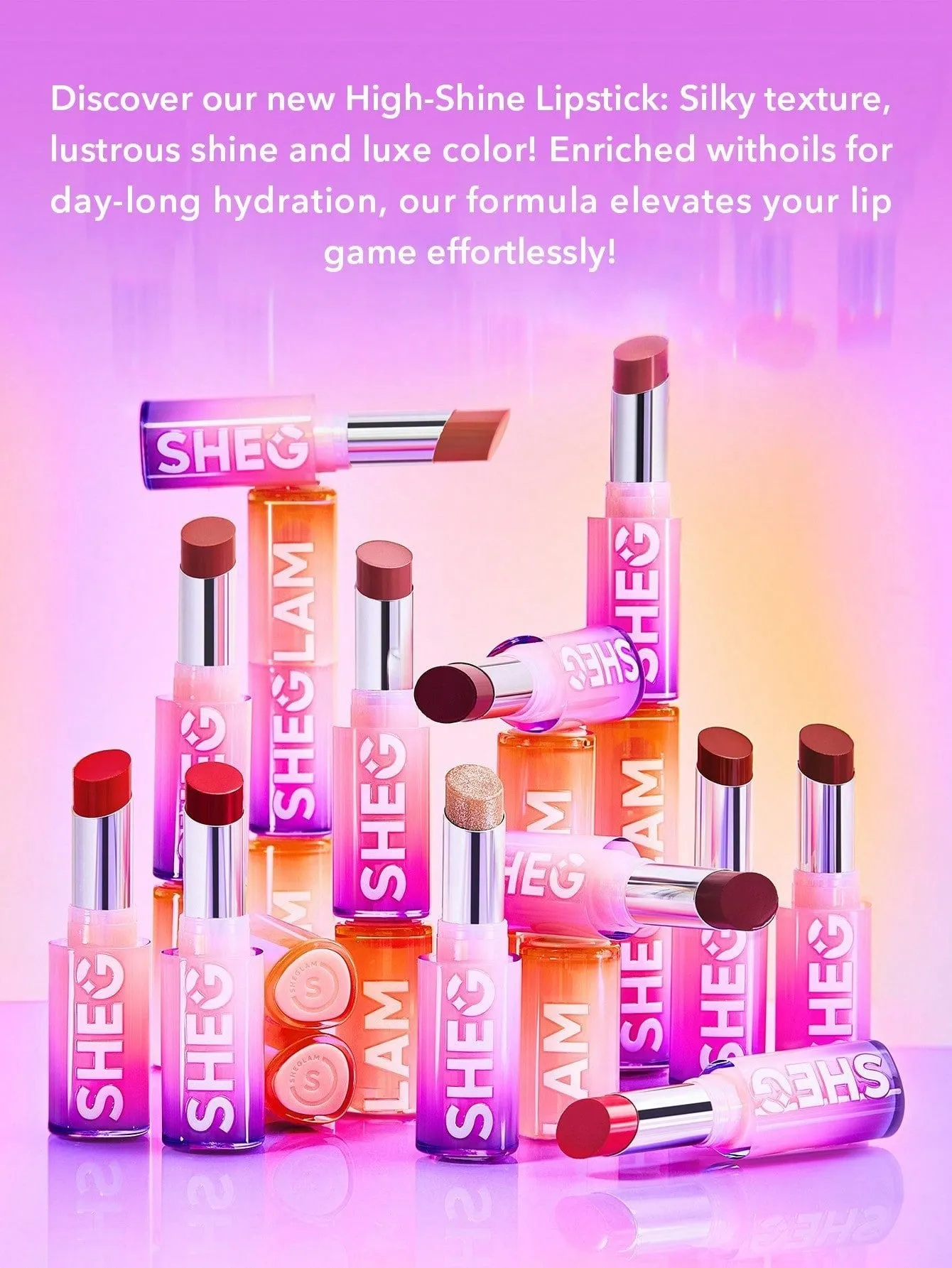 SHEGLAM Mirror Kiss High-Shine Lipstick-Own Your Shine
