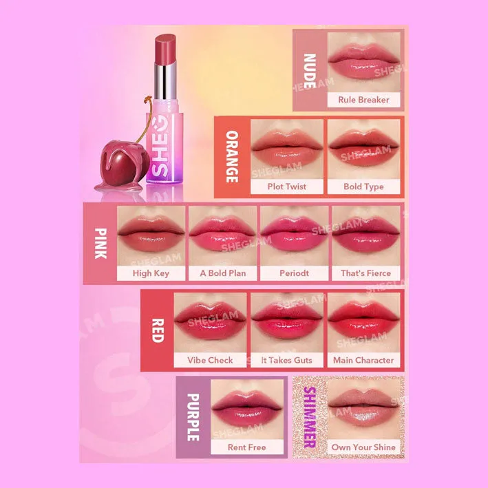 Sheglam Mirror Kiss High-Shine Lipstick