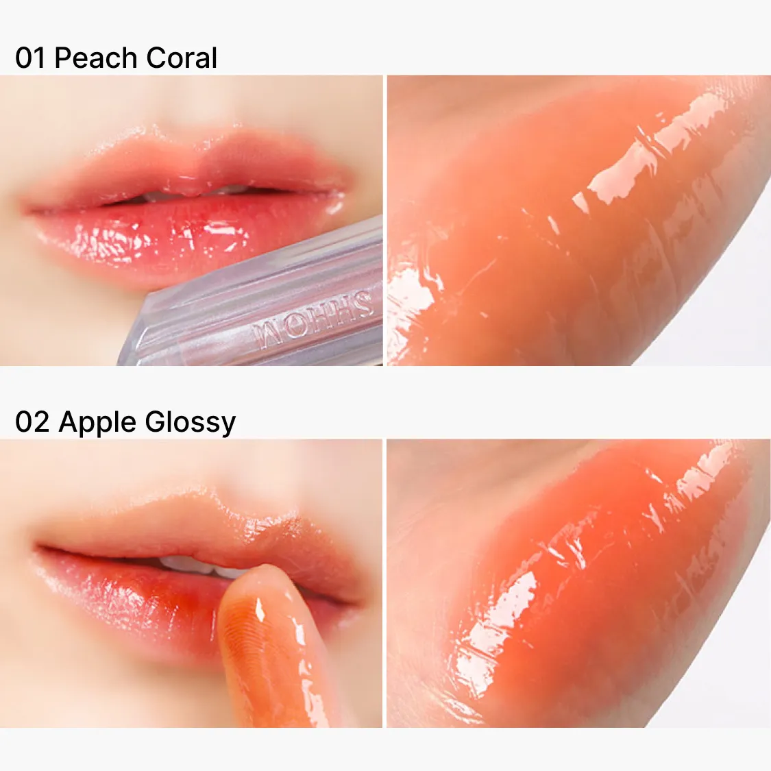 SHHOM Juicy Glow Lip Tint (7 colors); 0.1oz/2.8g