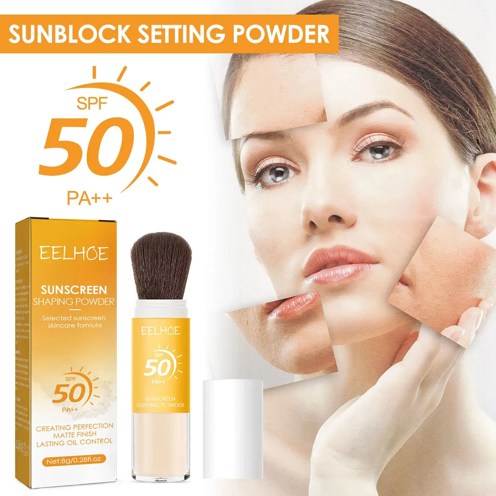 Sunscreen Shaping Powder - Lightweight, Breathable, Long-Lasting Makeup Setting Powder