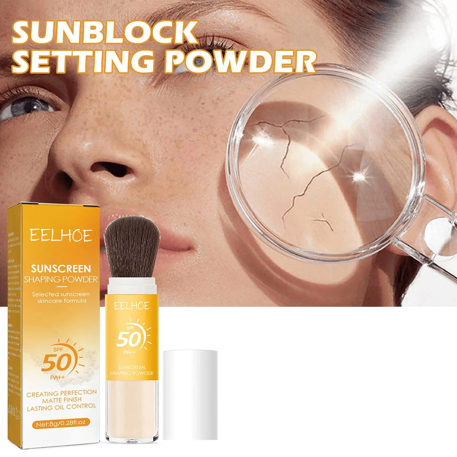 Sunscreen Shaping Powder - Lightweight, Breathable, Long-Lasting Makeup Setting Powder
