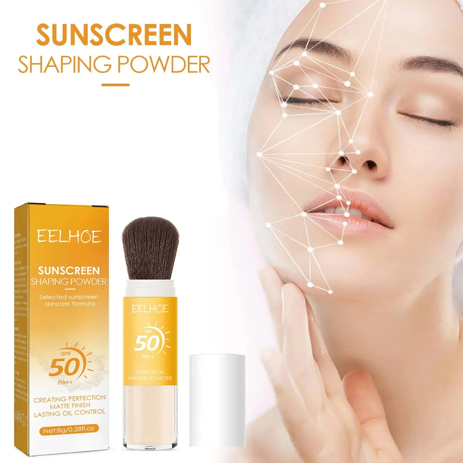 Sunscreen Shaping Powder - Lightweight, Breathable, Long-Lasting Makeup Setting Powder
