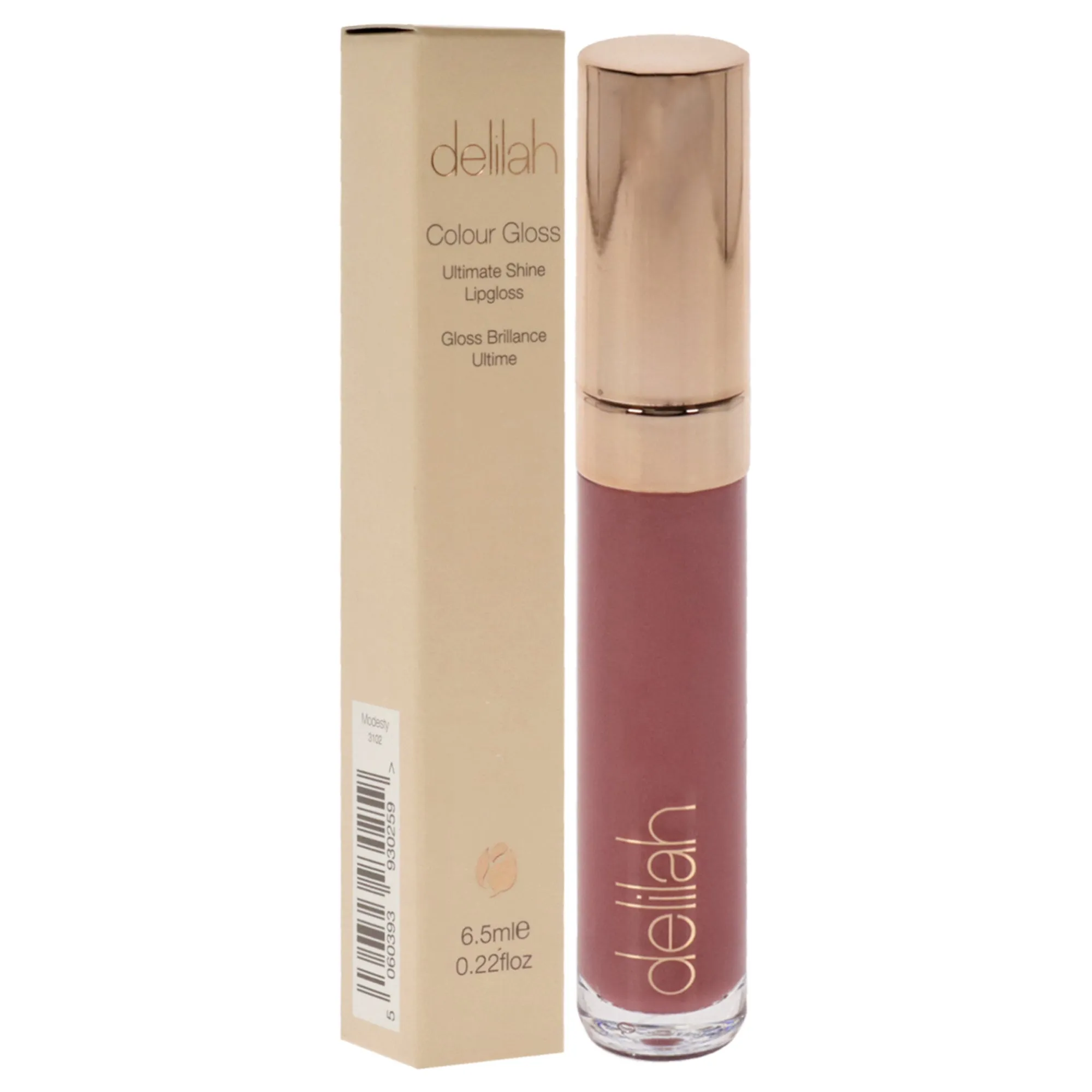 Ultimate Shine Lip Gloss - Modesty by Delilah for Women - 0.22 oz Lip Gloss